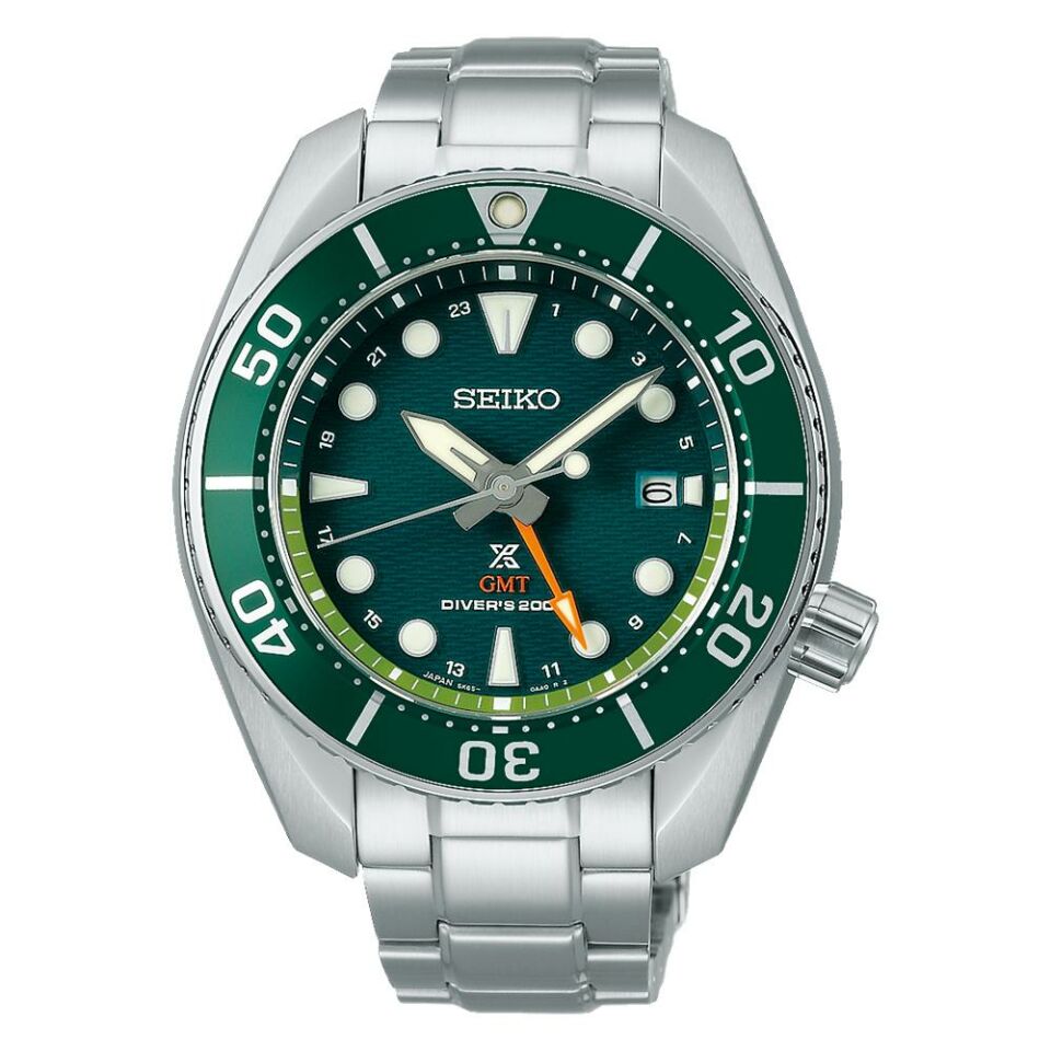 Seiko SFK003J Solar 20 ATM Celik Gri Ye il Kadran 45 mm Erkek Kol Saati