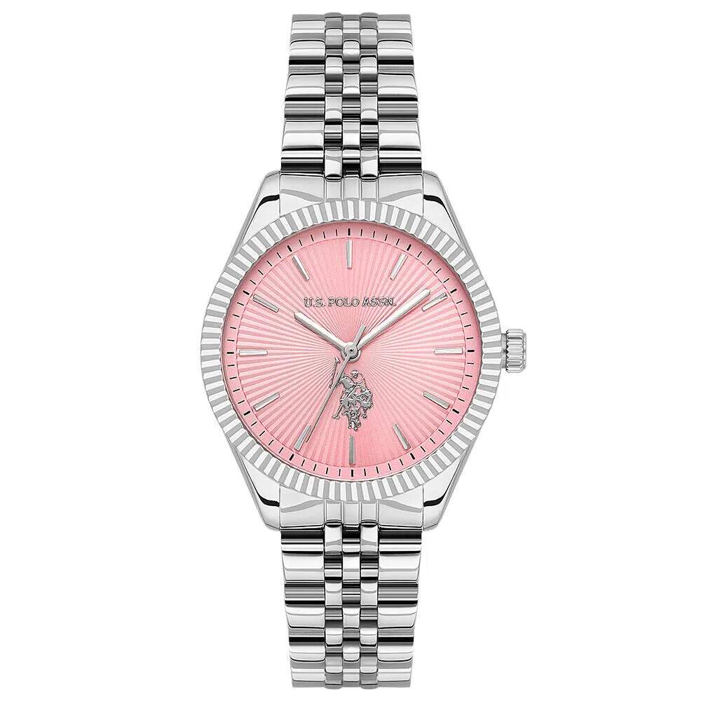 U.s. Polo Assn. USPA2045-10 Quartz Çelik Gri Pembe Kadran 34 mm Kadın Kol Saati