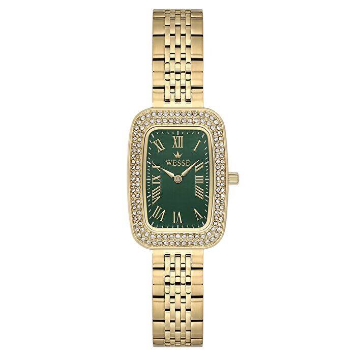 Wesse WWL113803 Quartz Çelik Altın Yeşil Kadran 34 mm Kadın Kol Saati