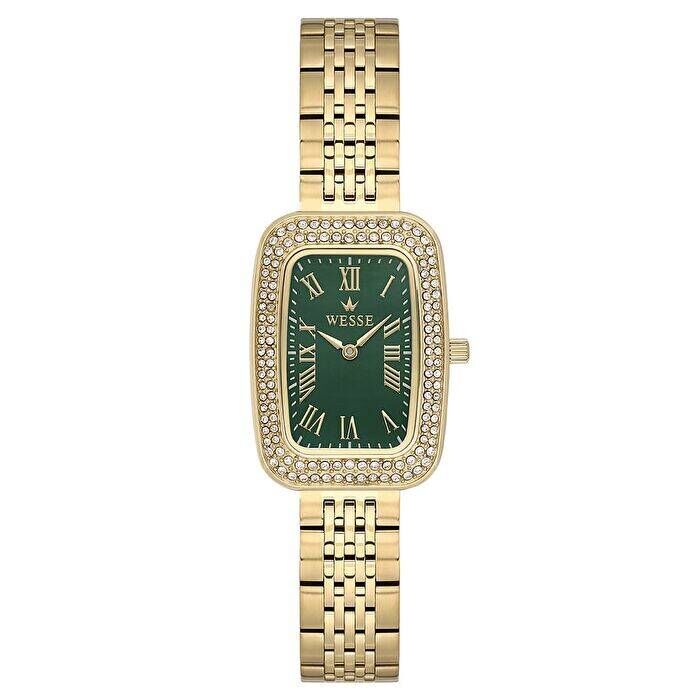 Wesse WWL113803 Quartz Çelik Altın Yeşil Kadran 34 mm Kadın Kol Saati