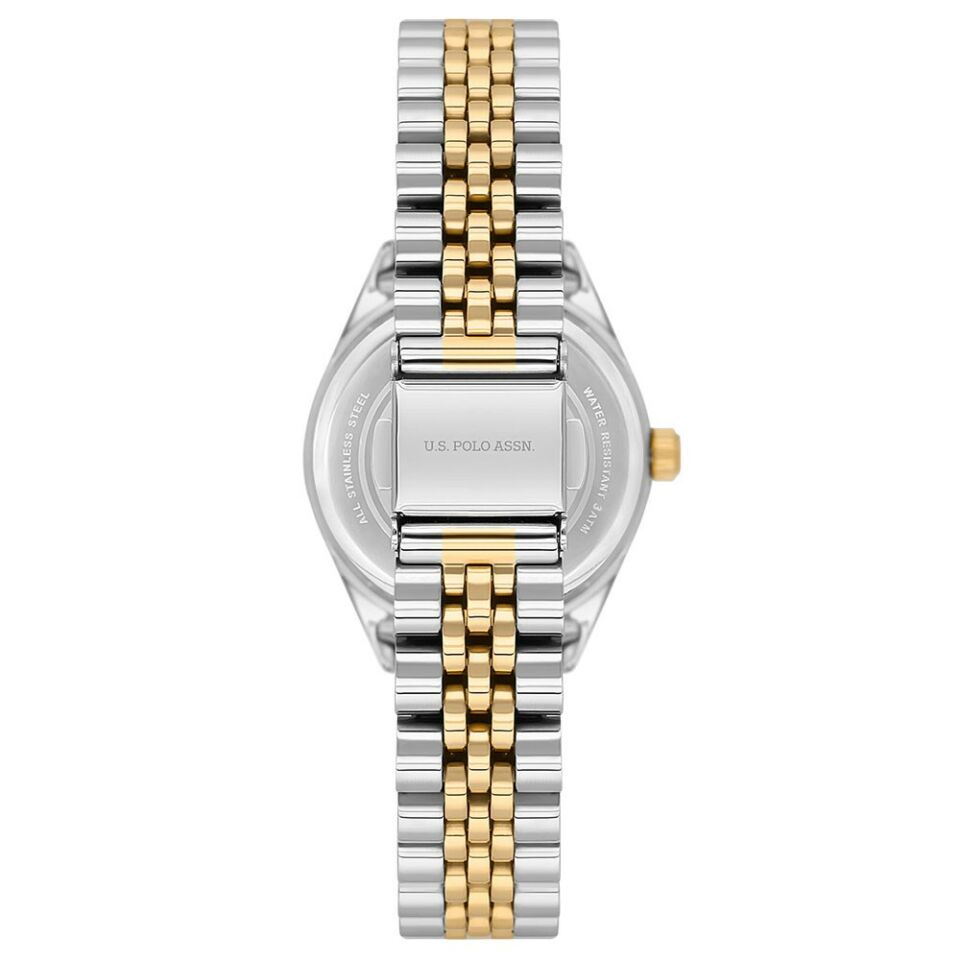U.s. Polo Assn. USPA2085-07 Quartz Çelik Altın/Gri Yeşil Kadran 30 mm Kadın Kol Saati