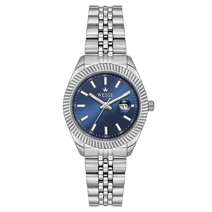 Wesse WWL1115B04 Quartz Çelik Gri Lacivert Kadran 32 mm Kadın Kol Saati