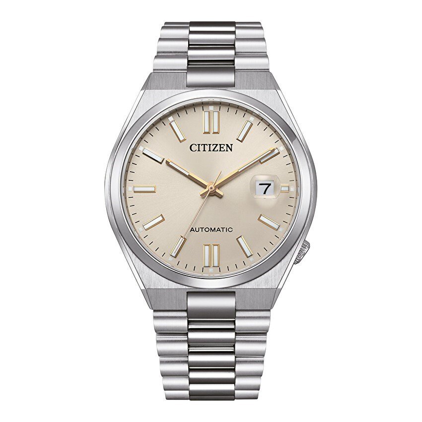 Citizen NJ0151-88W Otomatik Çelik Gri Krem Kadran Safir Cam 40 mm Erkek Kol Saati
