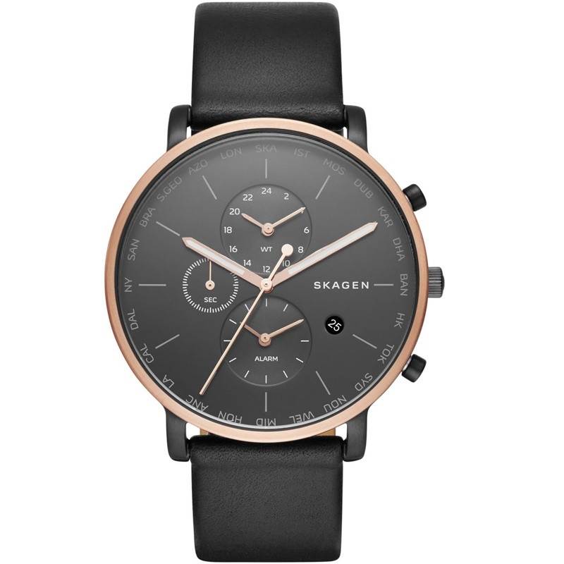 Skagen SKW6300 Quartz Deri Siyah 42 mm Erkek Kol Saati