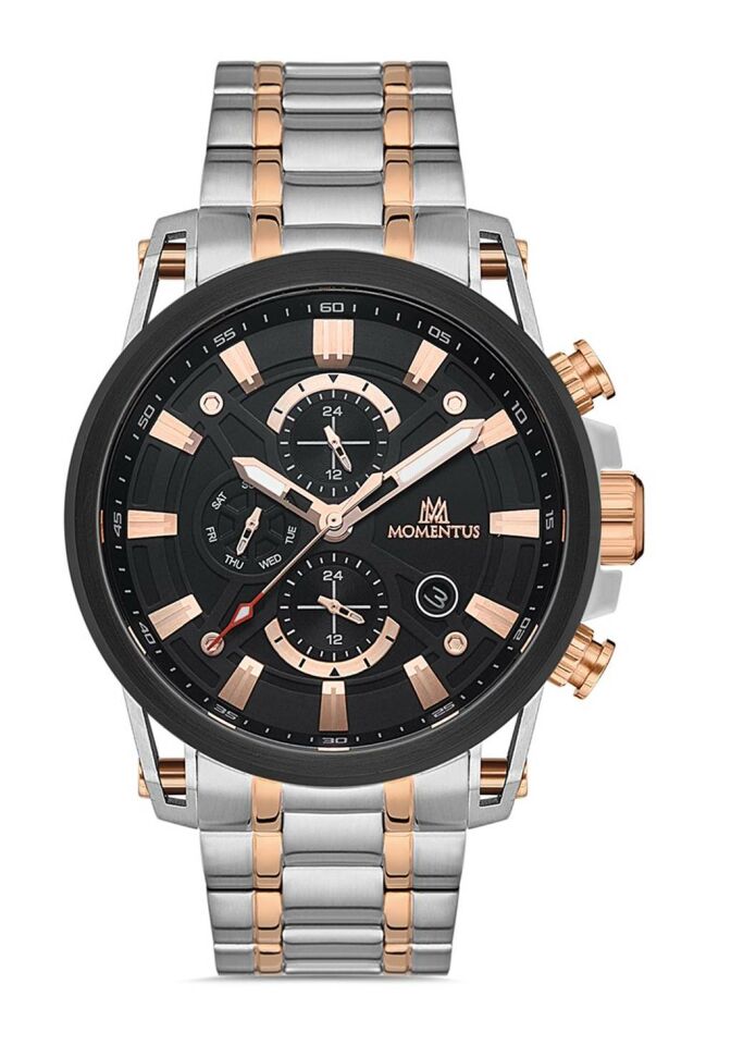 Momentus SM353T-04SR Quartz Çelik Gri/Rose 47 mm Erkek Saat
