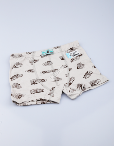 Biyokids Çocuk Erkek 6-7 Yaş Baskılı Renkli Boxer krem