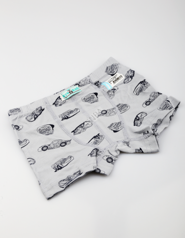 Biyokids Çocuk Erkek 6-7 Yaş Baskılı Renkli Boxer Gri