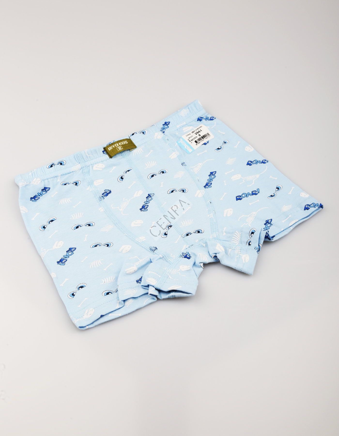 Biyokids Çocuk Erkek 8-9 Yaş Baskılı Renkli Boxer Açık Mavi