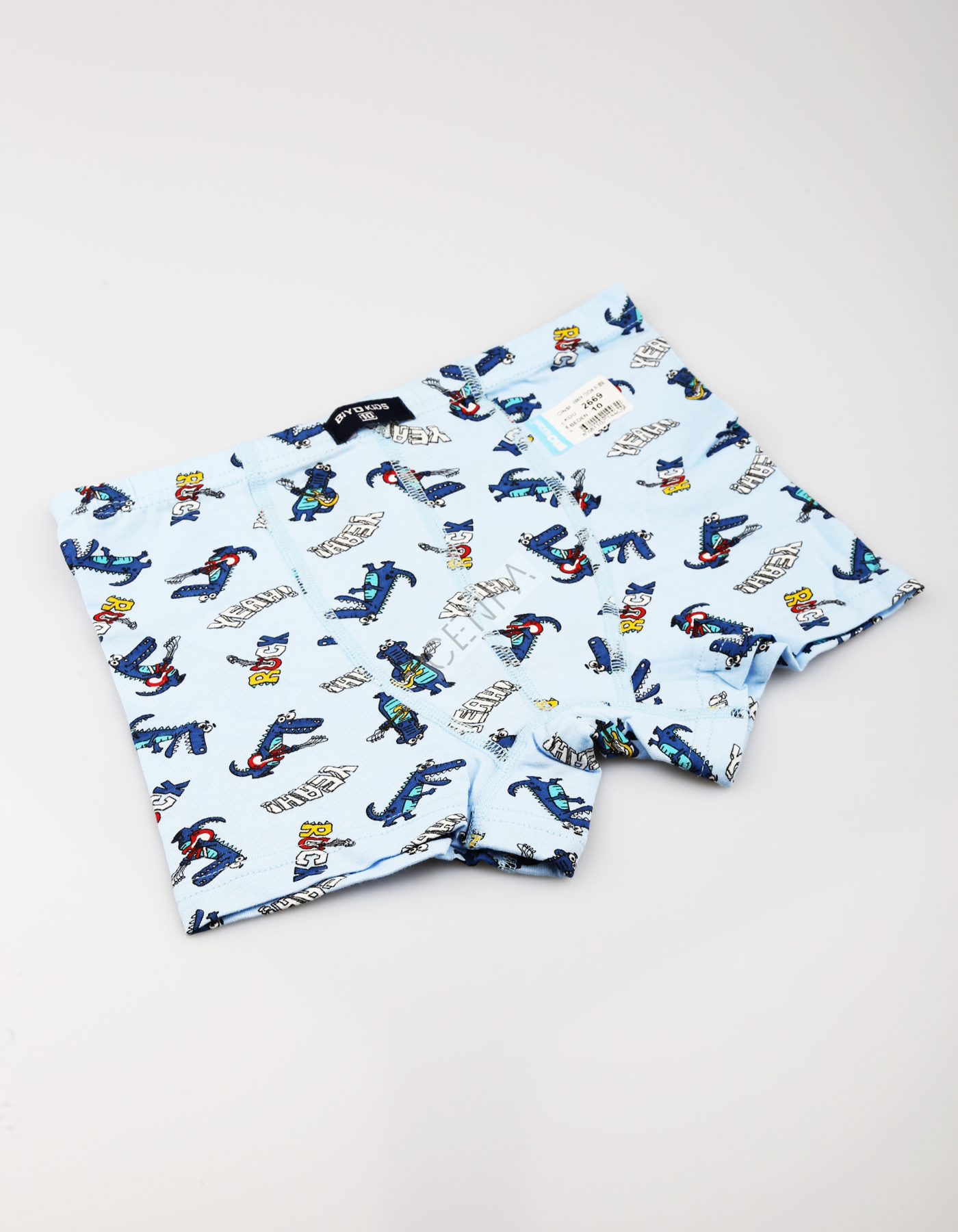 Biyokids Çocuk Erkek 10-11 Yaş Baskılı Renkli Boxer Açık Mavi
