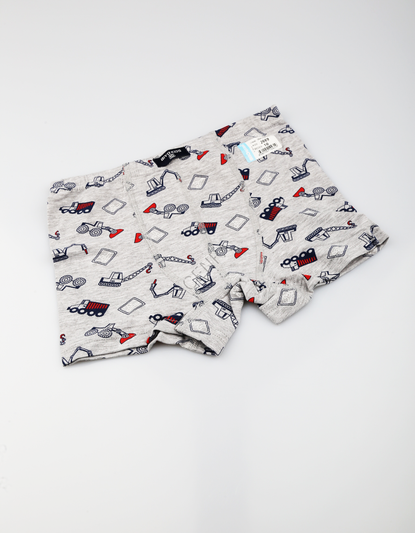 Biyokids Çocuk Erkek 10-11 Yaş Baskılı Renkli Boxer Koyu Gri