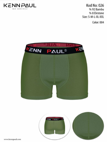 Kennpaul Erkek Bambu Boxer Haki-026