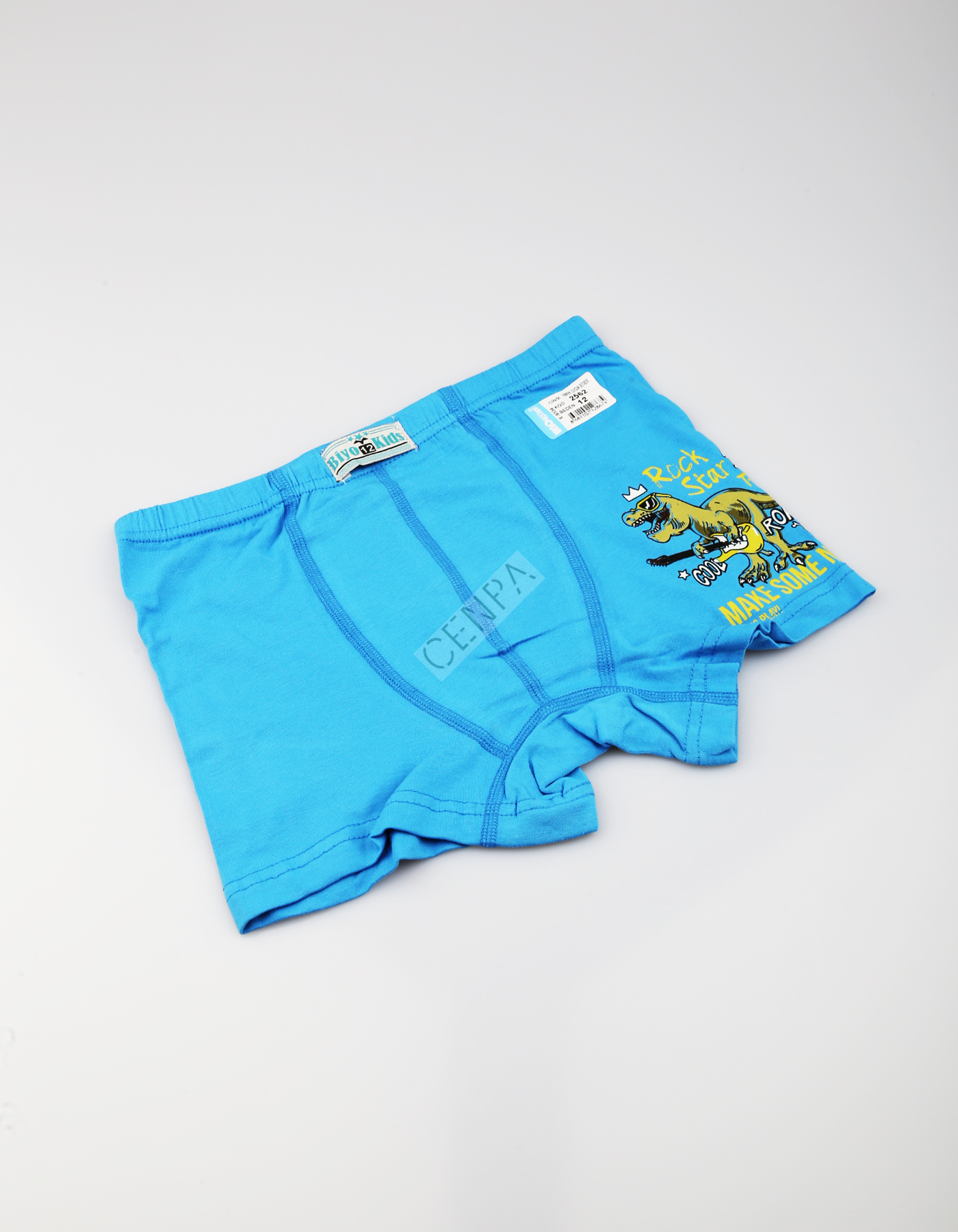 Biyokids Çocuk Erkek 12-13 Yaş Baskılı Renkli Boxer Mavi