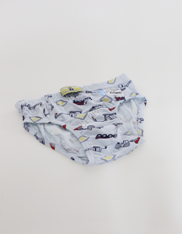 Biyokids Çocuk Erkek 2-3 Yaş Baskılı Renkli Slip Açık Mavi