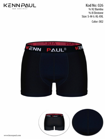 Kennpaul Erkek Bambu Boxer Siyah-026