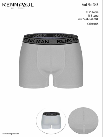 Kennpaul Erkek Likralı Boxer Gri-343