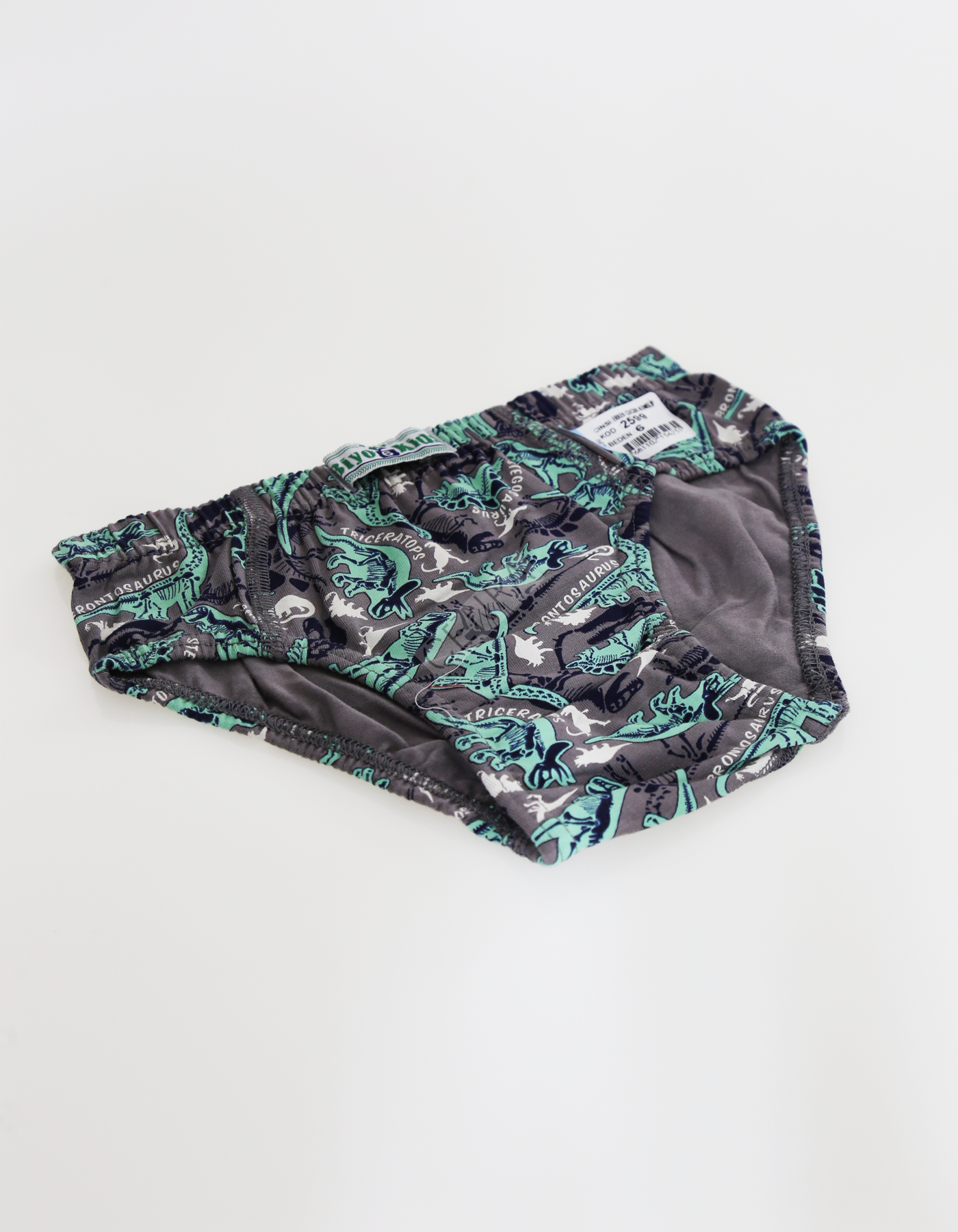 Biyokids Çocuk Erkek 6-7 Yaş Baskılı Renkli Slip Gri