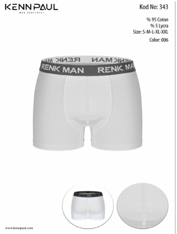 Kennpaul Erkek Likralı Boxer Beyaz-343