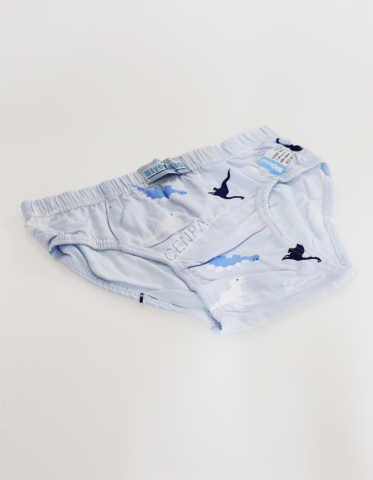 Biyokids Çocuk Erkek 8-9 Yaş Baskılı Renkli Slip Açık Mavi