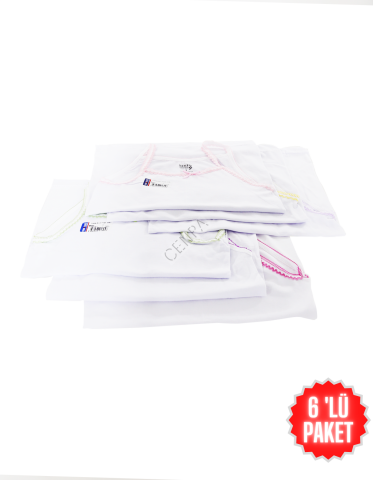 Seher Yıldızı Çocuk Kız İp Askılı Atlet 6 'lı Paket