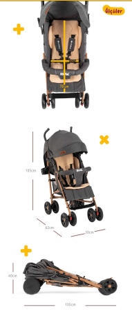 Rival Rv111 Sweet Tam Yatar Baston Bebek Arabası Kırmızı