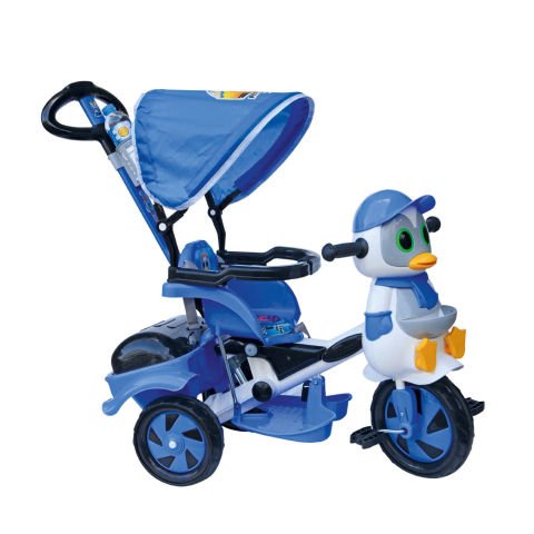 Dilaver Baby  Poufi Penguen Kontrollü 3 Tekerlekli Bisiklet Mavi
