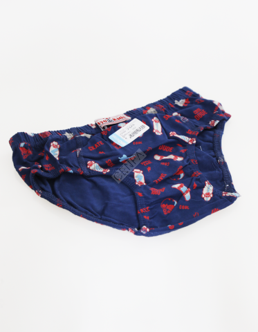 Biyokids Çocuk Erkek 10-11 Yaş Baskılı Renkli Slip Lacivert
