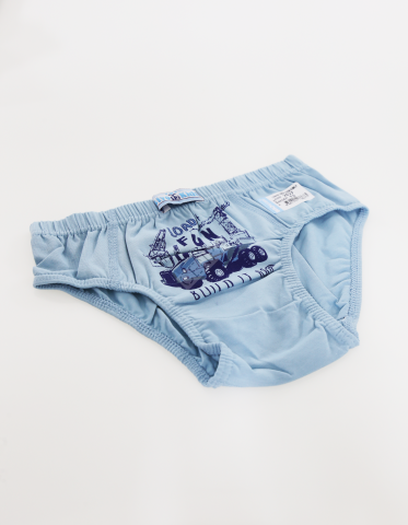 Biyokids Çocuk Erkek 12-13 Yaş Baskılı Renkli Slip Mavi