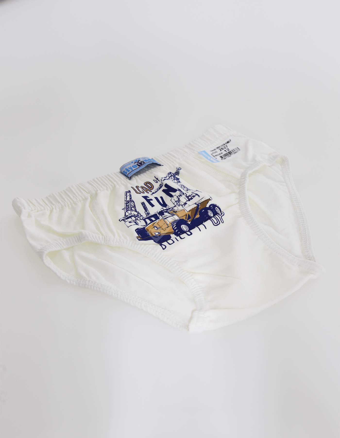 Biyokids Çocuk Erkek 12-13 Yaş Baskılı Renkli Slip Ekru