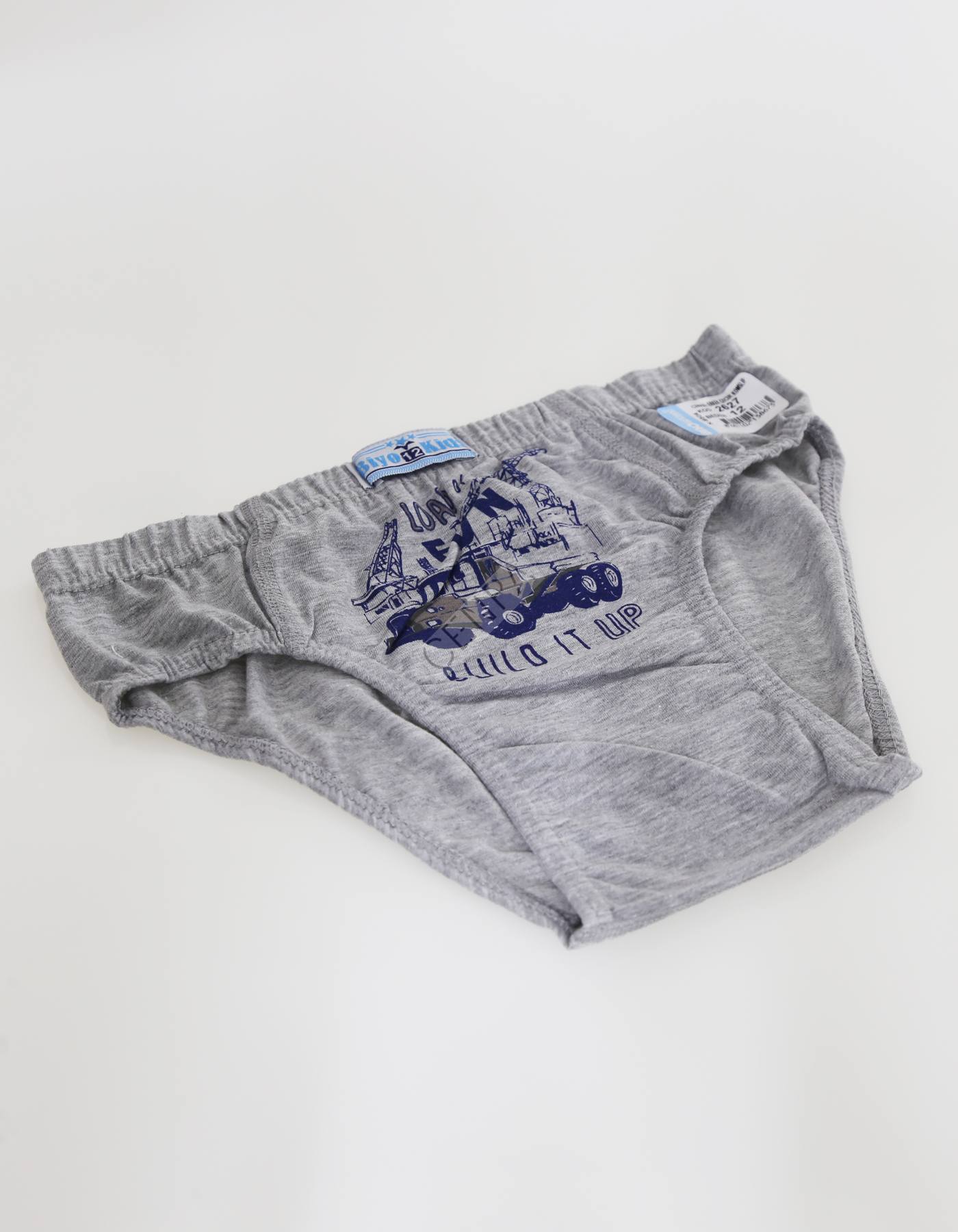 Biyokids Çocuk Erkek 12-13 Yaş Baskılı Renkli Slip Gri