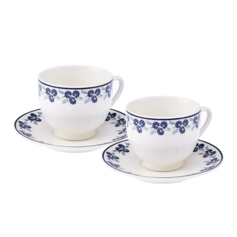 Emsan Casy New Bone 2 Kişilik Kahve Fincan Takımı 90 ml Lacivert-3106