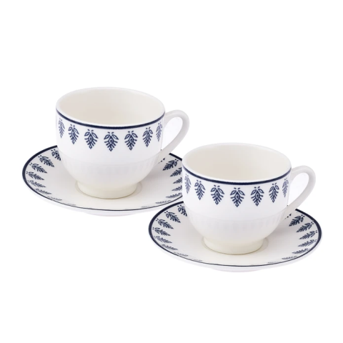 Emsan Marino New Bone 2 Kişilik Kahve Fincan Takımı 90 ml Mavi-3109