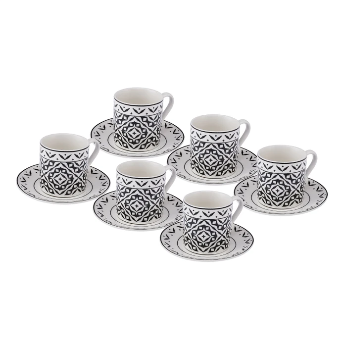 Emsan Verano New Bone 6 Kişilik Kahve Fincan Takımı 90 ml Siyah-3111