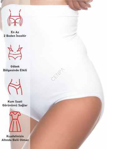 Emay Beyaz 2008 Yüksek Bel Slip Korse