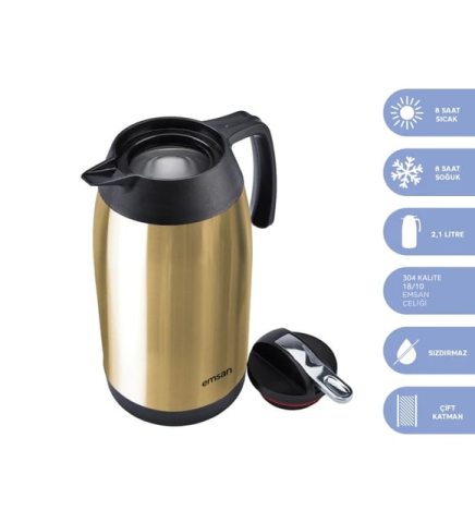 Emsan New Vega Termos Rose Gold 2,1 Litre-1370