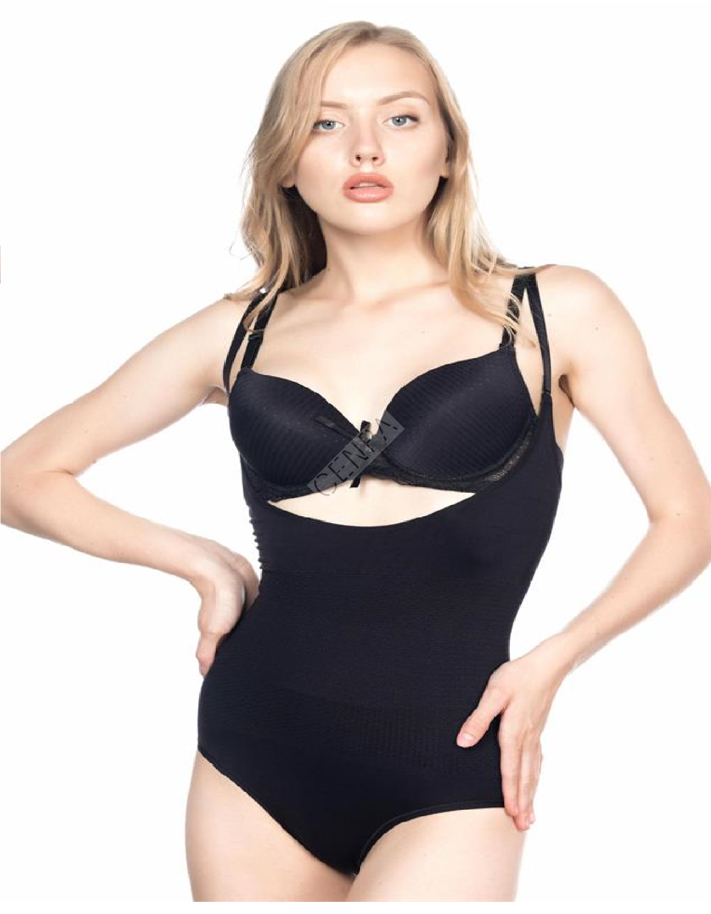 Emay Siyah 2023 Göğsü Açık Body Korse