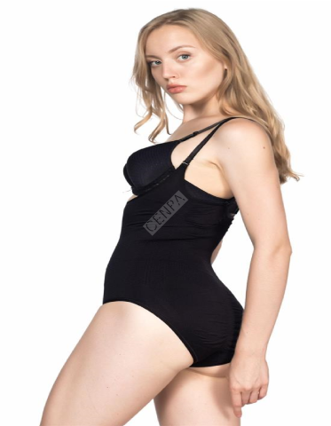 Emay Siyah 2023 Göğsü Açık Body Korse