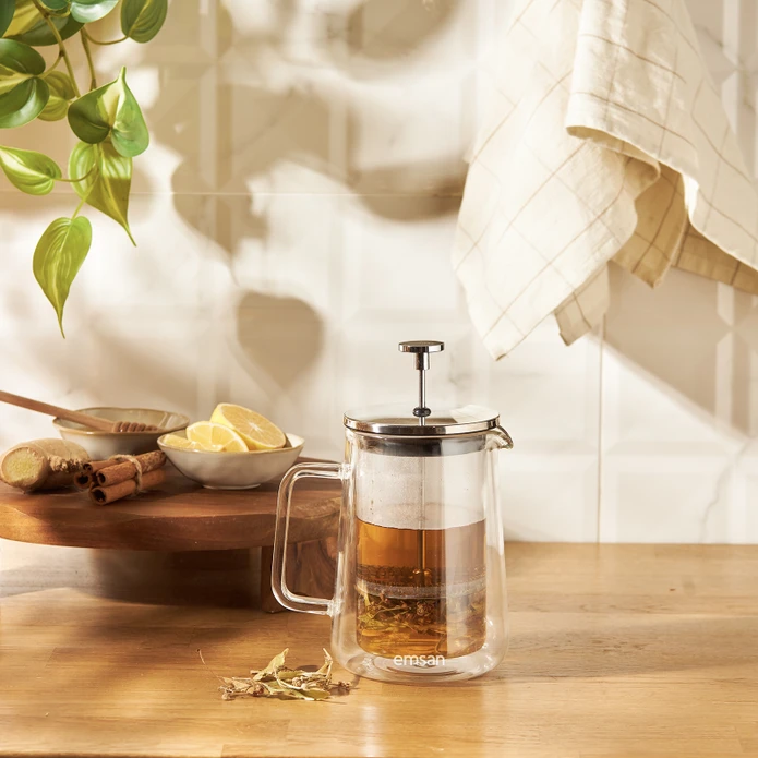 Emsan Double Glass French Press 600 ml-2691