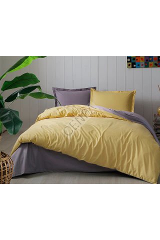 Özdilek Colormix Antrasit - Hardal Tek Kişilik Nevresim Takımı