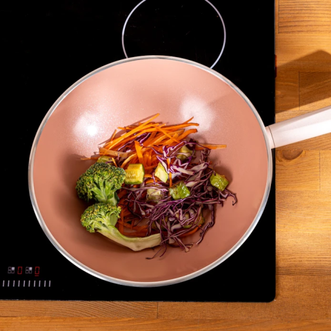 Emsan Swiss Crystal Wok Tava Pembe 28 cm-3695