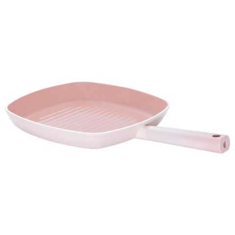 Emsan Swiss Crystal Kare Tava Pembe 28 cm-3696