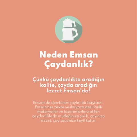 Emsan Helis Midi Çelik Çaydanlık Takımı-1840