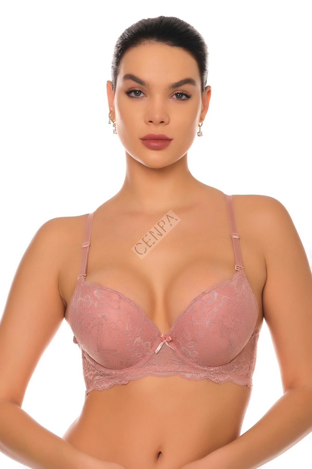 Missvera Kadın Desteksiz Sütyen Pudra-559-C
