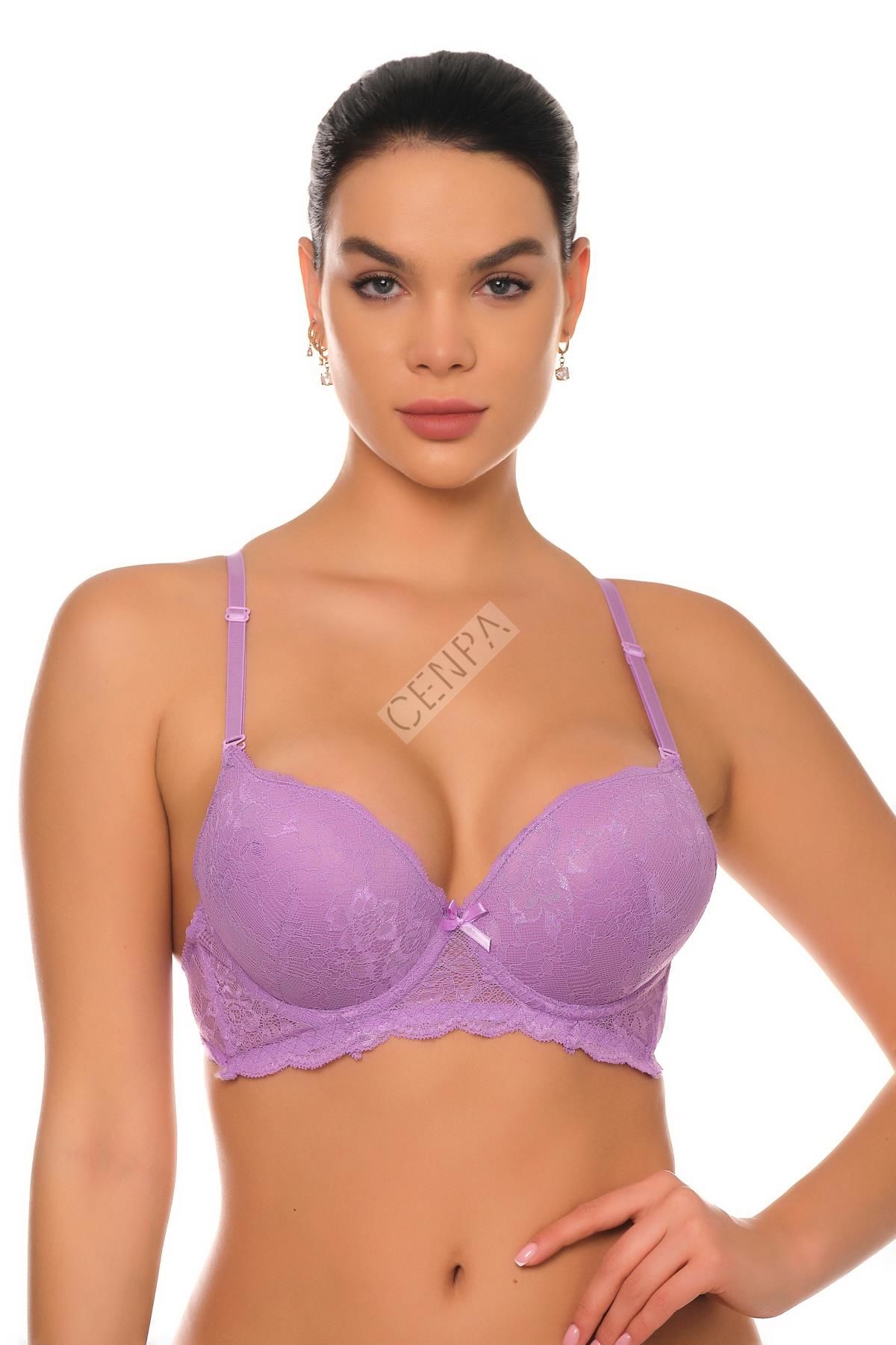 Missvera Kadın Desteksiz Sütyen Lila-559-C