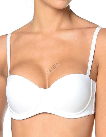 Orkide Lingerie 2850 Kadın Straplez Dolgulu cup Basıc Sütyen Beyaz