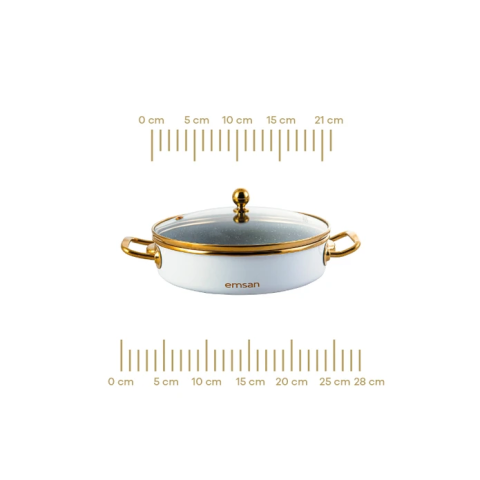 Emsan Troy Kapaklı Sahan Beyaz 20 cm-0805