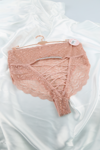 Vanilya Secret 1048 Kadın Dantelli Fantazi Slip Pudra