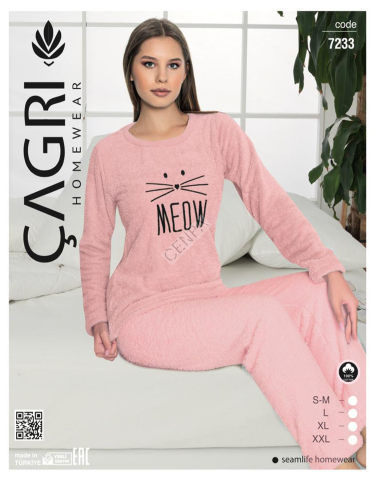 Çağrı homewear Kadın Polar Pijama Takımı