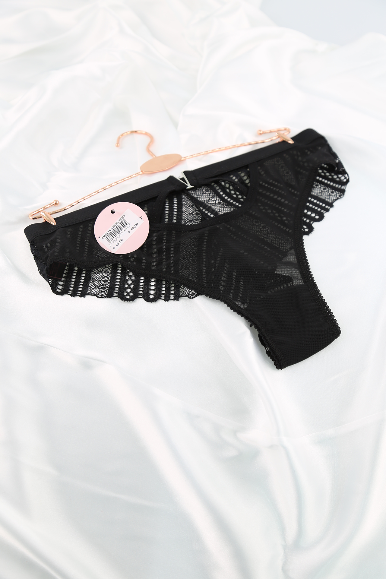 Vanilya Secret 1015 Kadın Dantelli Fantezi Slip Siyah STD