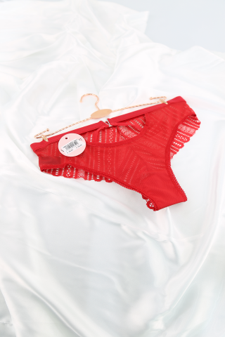 Vanilya Secret 1015 Kadın Dantelli Fantezi Slip Kırmızı STD