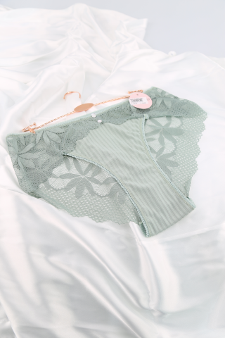 Vanilya Secret 1072 Kadın Dantelli Fantezi Slip Mint STD